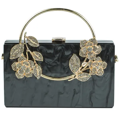 Bling Acrylic Clutch-Black